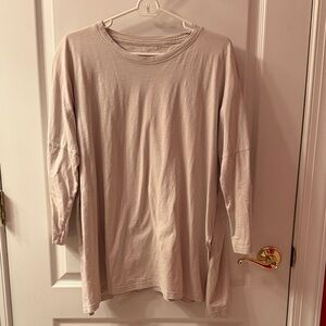 Elegant Beige Long Sleeve Tunic
